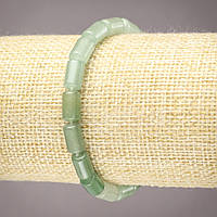 Браслет на резинці з натурального каменю Нефрит гладкий циліндр d-10х6мм+- купити біжутерію дешево оптом в