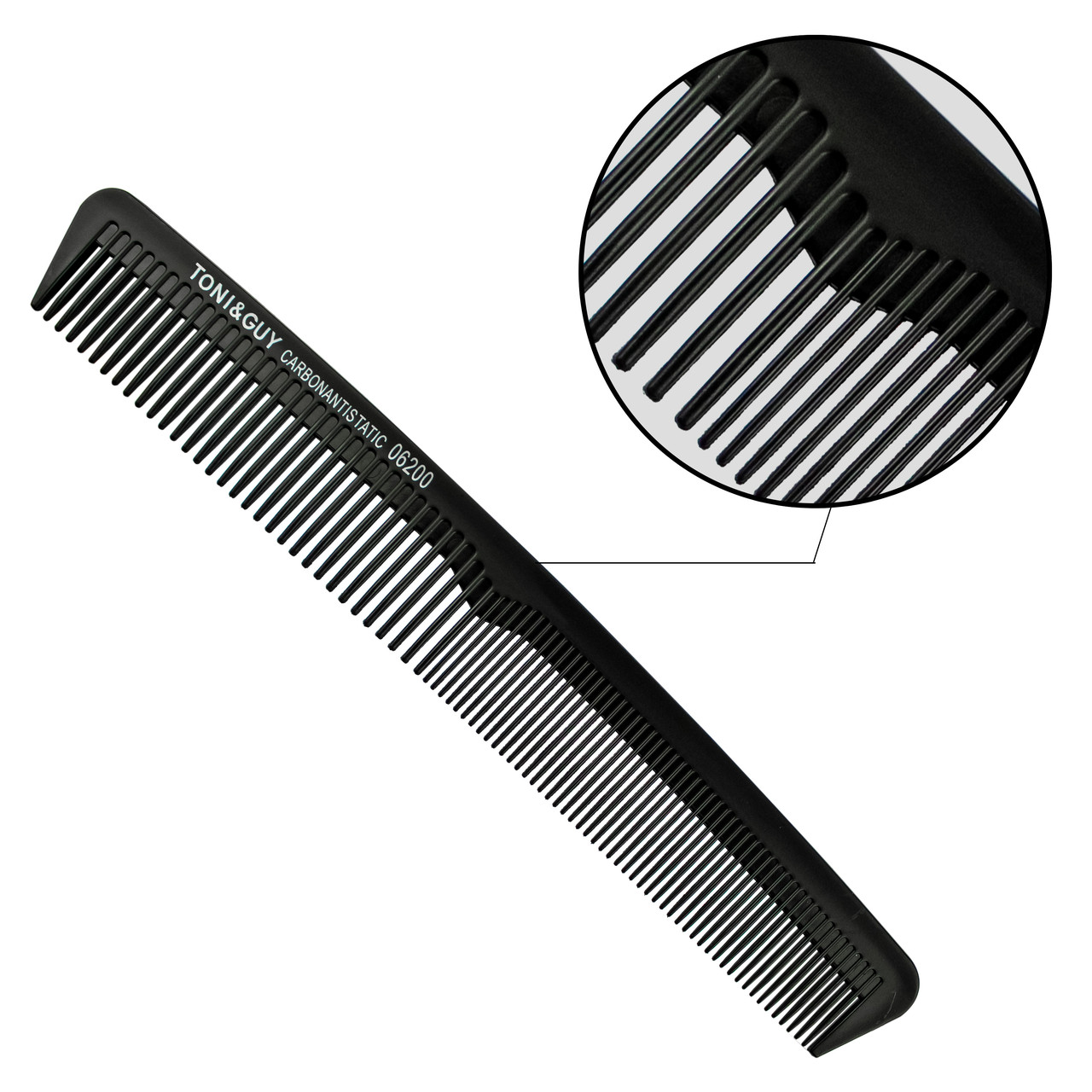 Гребінь для волосся комбінований T&G 06200 чорний, фото 1