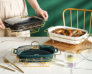 Керамічна мармурова форма. Модель RD-6824 Білий, 25,5х14,5х5,3 см