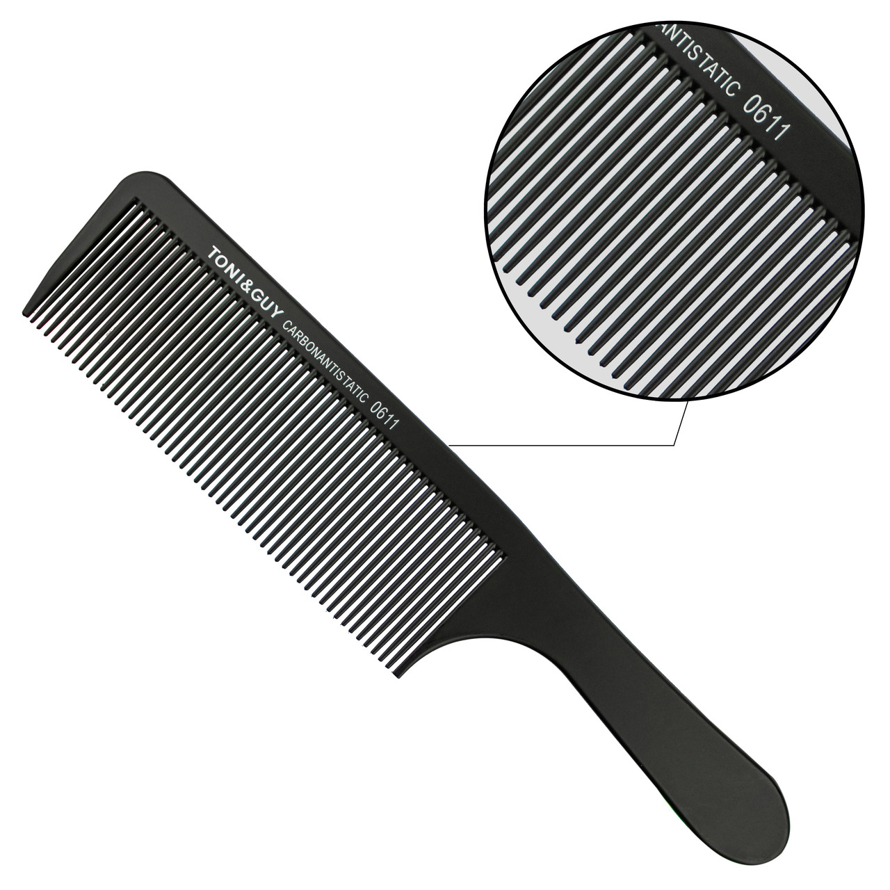 Гребінь для волосся з ручкою T&G 0611А чорний, фото 1