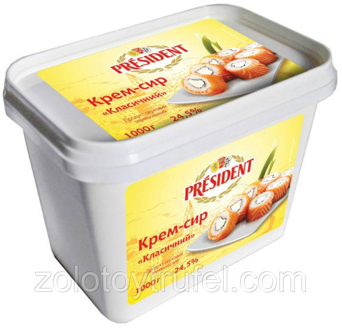 Вершковий крем-сир President 24,5%, фото 1
