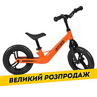 Детский беговел 12 дюймов (сталь, колеса EVA) PROFI KIDS LMG1249-4 Оранжевый