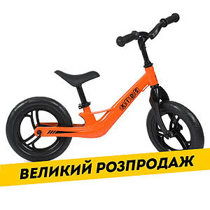 Дитячий біговел 12 дюймів (сталь, колеса EVA) PROFI KIDS LMG1249-4 Помаранчевий