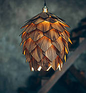 Підвісні світильники із натурального шпону - шедеври декоративного мистецтва
