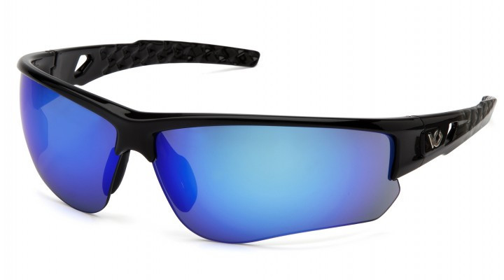 Окуляри захисні Venture Gear Atwater (ice blue mirror) Anti-Fog, дзеркальні сині в сріблястій оправі