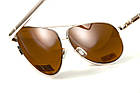 Окуляри захисні Global Vision Aviator-4 (drive mirror), коричневі лінзи, фото 4