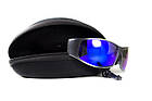 Окуляри захисні Global Vision BAD-ASS-1 GunMetal (G-Tech™ blue) дзеркальні сині в темній металевій оправі, фото 4