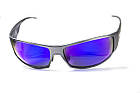 Окуляри захисні Global Vision BAD-ASS-1 GunMetal (G-Tech™ blue) дзеркальні сині в темній металевій оправі, фото 10