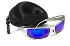 Окуляри захисні Global Vision BAD-ASS-1 Silver (G-Tech™ blue) дзеркальні сині в сріблястій металевій оправі, фото 8