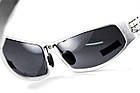 Окуляри захисні Global Vision BAD-ASS-1 Silver (gray) чорні в металевій оправі, фото 4