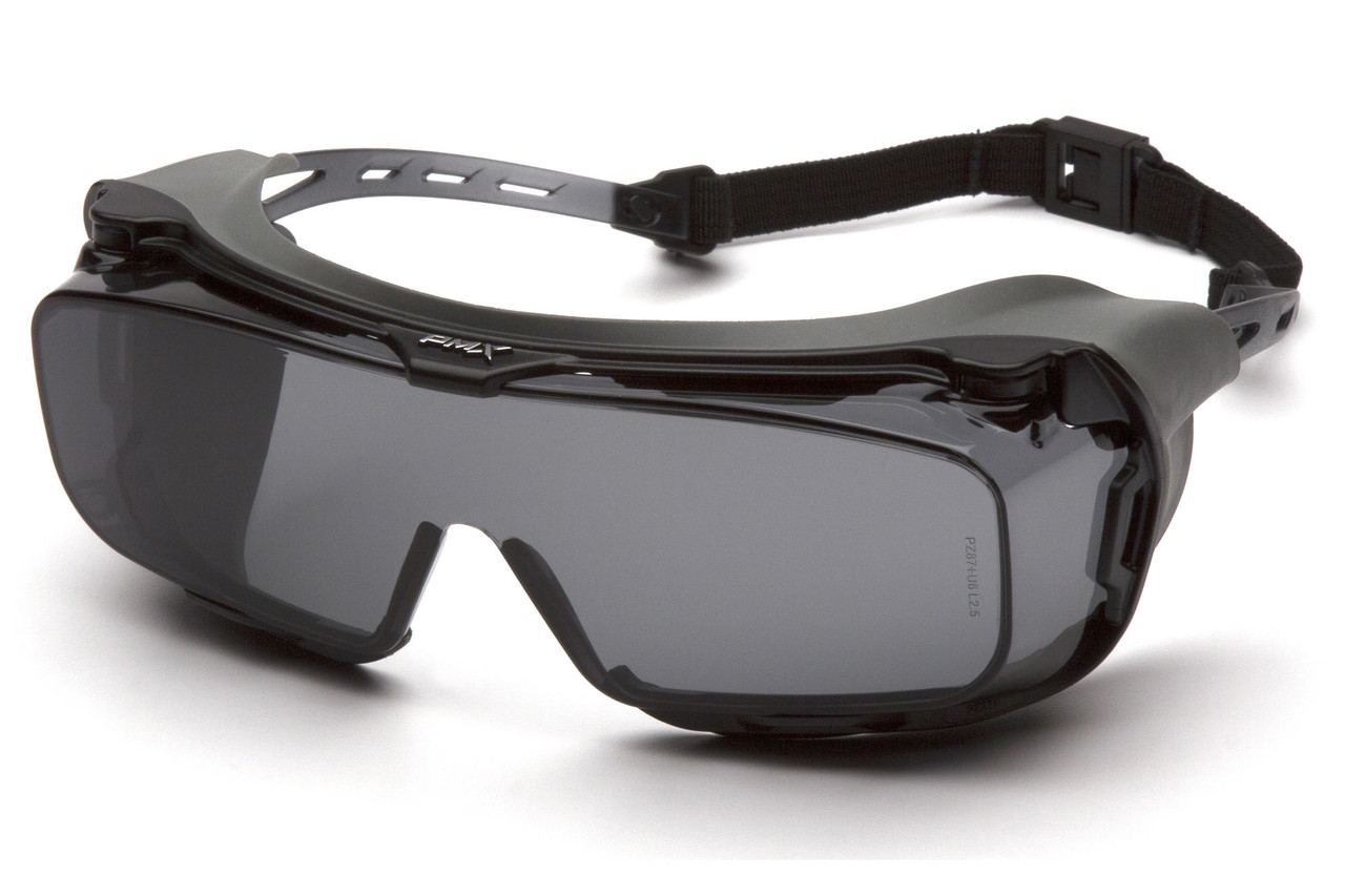 Окуляри захисні з ущільнювачем Pyramex Cappture-Plus (gray) Super Anti-Fog H2MAX, сірі