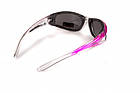 Окуляри захисні з ущільнювачем Global Vision FlashPoint Pink (silver mirror) дзеркальні чорні, фото 5