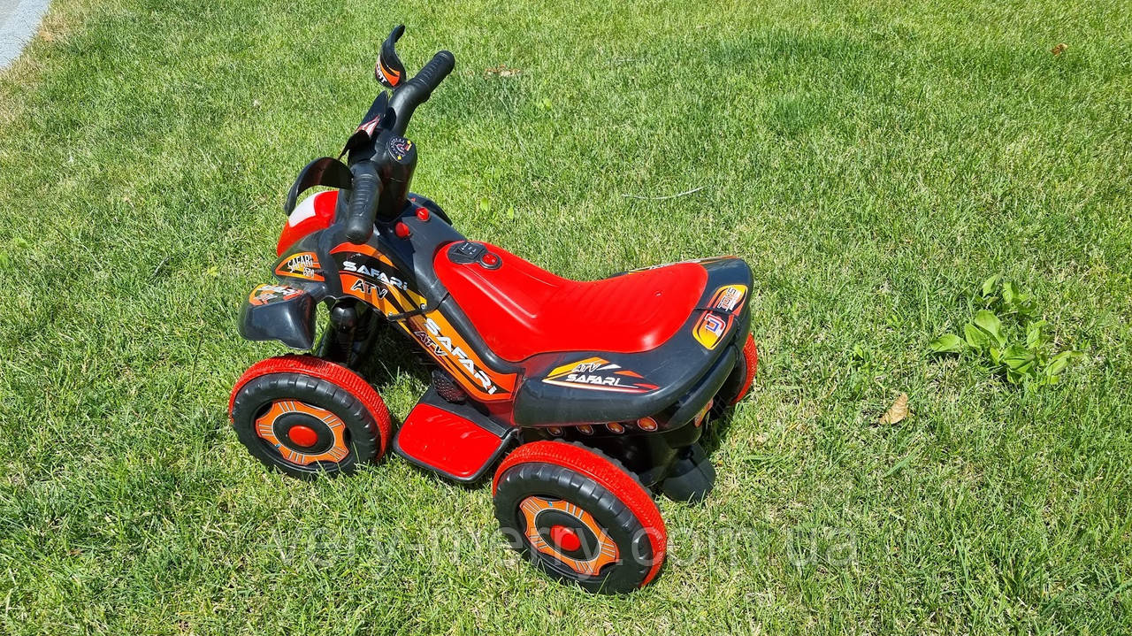 Детский электромобиль-квадроцикл ATV SAFARI (черно-красный цвет) - фото 9 - id-p1634778639