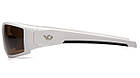 Окуляри захисні Venture Gear Pagosa White (bronze) Anti-Fog, коричневі в білій оправі, фото 4