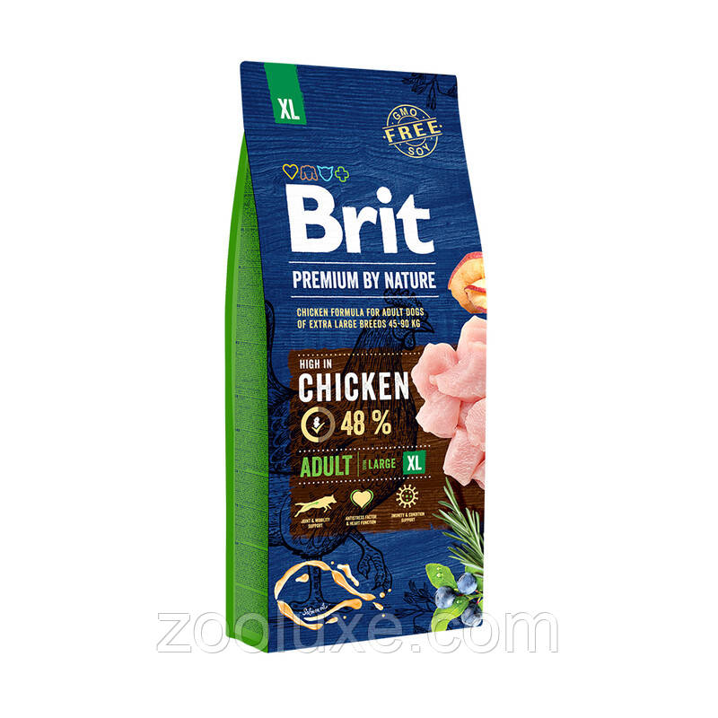 Brit Premium Adult XL Chicken 15 кг / Брит Преміум Едал Іксель Кулиця 15 кг - корм для собак