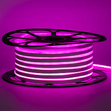Неонова стрічка світлодіодна рожева 12 V 6 х 12 AVT-smd2835 120 LED/м 11 Вт/м IP65