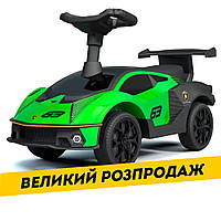 Детская каталка-толокар Lamborghini (машинка, музыка, на батарейке) Bambi 660-5 Зеленый