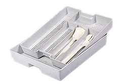 Лоток пластиковий для столових приборів з піддоном 370*295*60 мм  Гемопласт