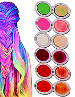 Набор мелков для волос 6 шт Hair chalk Разноцветные красители тени для детей и взрослых
