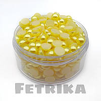 Напівнамистини жовті 8 мм