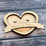 Підставка для кілець серце 100х100мм, фото 2