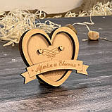 Підставка для кілець серце 100х100мм, фото 3