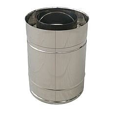 Труба-сендвіч ø120 мм 0,5 мм 25 см Нерж/Нерж Версія-Люкс (10943)