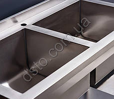 Ванна мийна для столового громадського харчування 1200/600/850 мм, глибина 400 мм