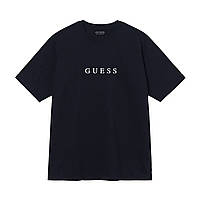 Черная футболка Guess Logo черные футболки Гес Гесс унисекс мужская женская
