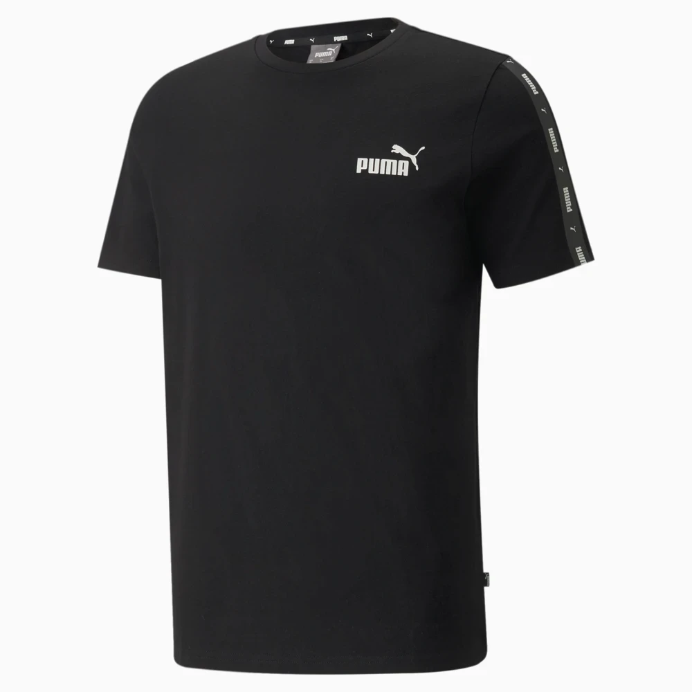 Футболка чоловіча puma Essenttials+ tape mens tee чорна