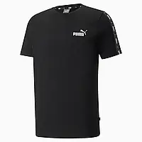 Футболка мужская puma Essenttials+ tape mens tee черная M(50)