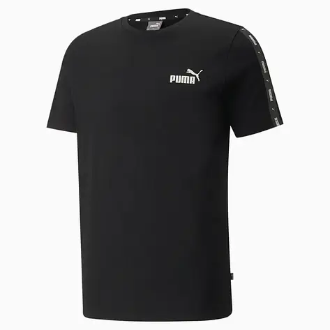 Футболка чоловіча puma Essenttials+ tape mens tee чорна, фото 1
