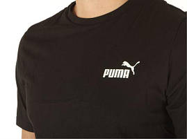 Футболка чоловіча puma Essenttials+ tape mens tee чорна, фото 3