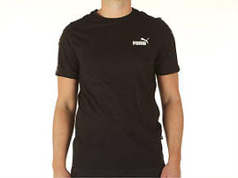 Футболка чоловіча puma Essenttials+ tape mens tee чорна, фото 4