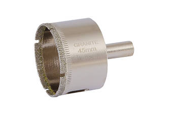 Свердло трубчасте GRANITE з алмазним напиленням для скла та плитки 45 мм 2-01-245