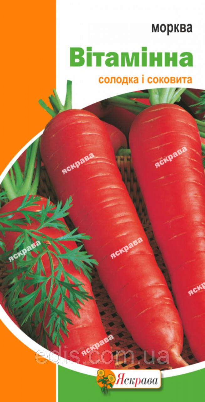 Морква Вітамінна 3 г, насіння Яскрава