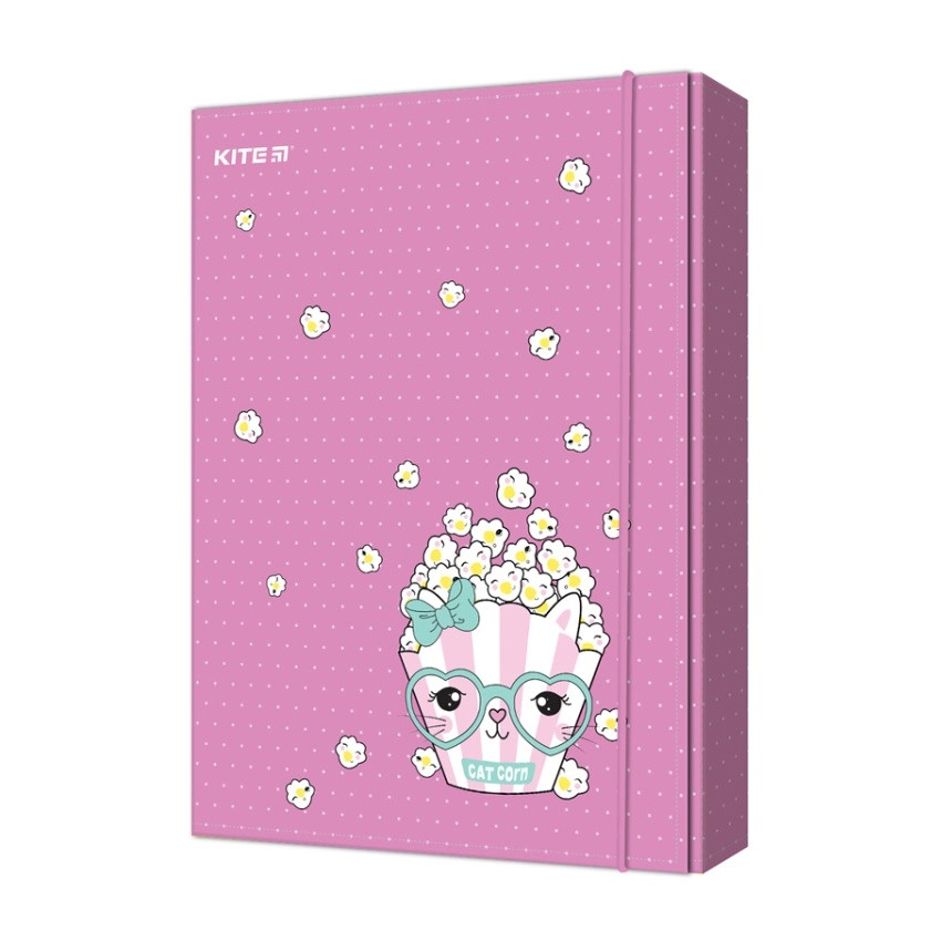 Папка для тетрадей на резинке Kite Popcorn K22-210-01