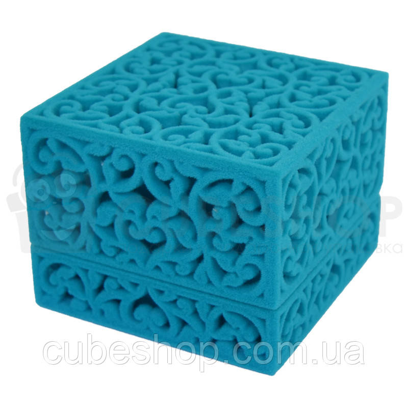 Футляр під кільця/сережки "Візерунок" бірюзовий