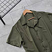 Чоловічий стильний літній комплект хакі сорочка Шорти Американський креп Розміри: S, M, L, XL, XXL, фото 6