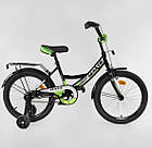 Двоколісний велосипед Corso MAXIS-18199 діаметр коліс 8", обладнаний страхувальними колесами, ручне гальмо, фото 3