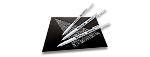 Ручка гелева FINE 10 (лінія 0.5mm), Gelly Roll Basic, Біла Sakura, фото 2