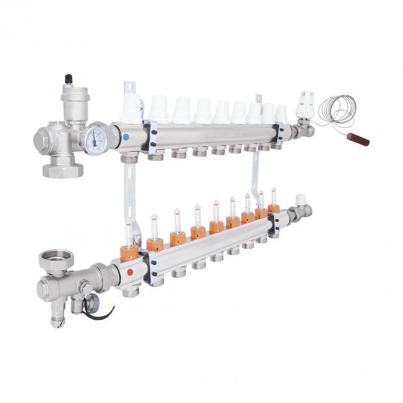 Колекторна група Icma 3/4" 9 виходів, з витратоміром №A3K013, фото 1