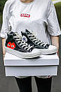 Кеди чоловічі чорні Converse x Comme des Garcons Play Chuck (02777) 43, фото 2