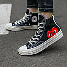 Кеди чоловічі чорні Converse x Comme des Garcons Play Chuck (02777) 43, фото 6