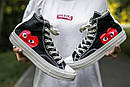 Кеди чоловічі чорні Converse x Comme des Garcons Play Chuck (02777) 43, фото 3