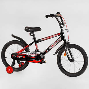 Велосипед Corso STRIKER EX — 18902 на 18 дюймів, сталеві протиударні диски, ручне гальмо, дод. колеса