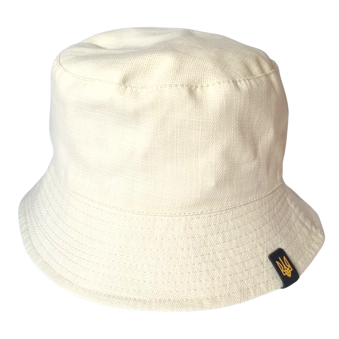 Панама Герб - бавовна+льон св.бежевий