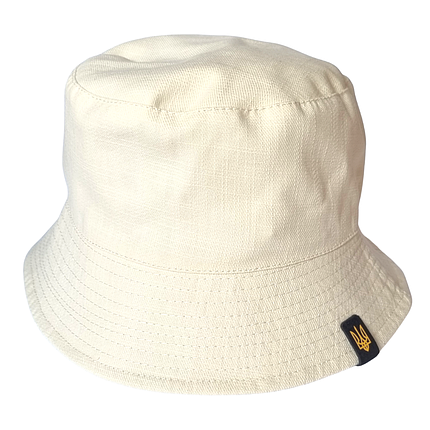 Панама Герб - бавовна+льон св.бежевий, фото 1