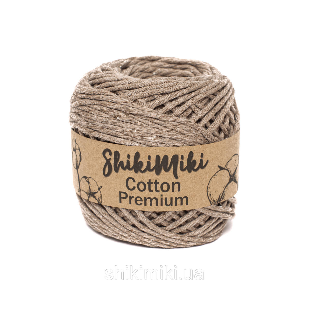 Еко шнур Shikimiki Cotton Premium 2 мм, колір Капучіно