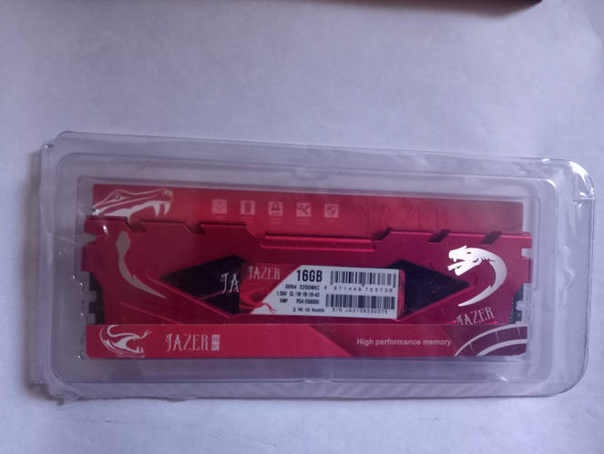 Купить Оперативная память JAZER 16 Gb DDR4 3200 CL18 с радиатором, цена ...